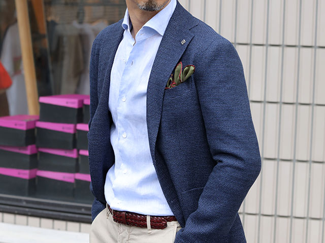 TODAY's STYLE:イタリアンチノにネイビージャケットで、定番スタイル