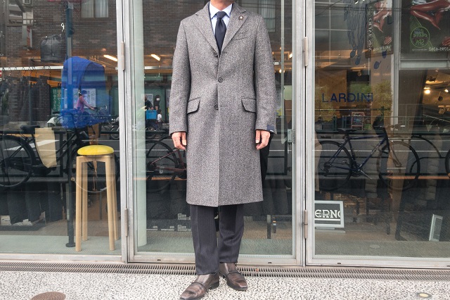 新作 人気 ラルディーニ LARDINI ミックスウールメルトン チェスター