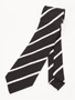 Silk Casual Stripe Necktie: Black Silk Casual Stripe Necktie: Black