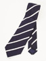 Silk Casual Stripe Necktie: Navy Silk Casual Stripe Necktie: Navy
