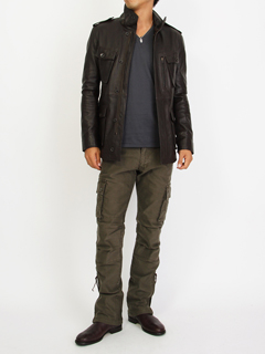 Diamond Geezer Lambskin M65 Jacket: Dark Brown Diamond Geezer Lambskin M65 Jacket: Dark Brown