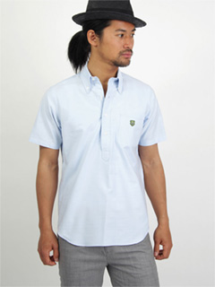 Diamond Geezer Oxford BD Polo Saxe Diamond Geezer Oxford BD Polo Saxe