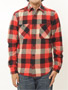Cotton Flannel CPO Shirt 08SO-011: Block Check Red / Black / White Cotton Flannel CPO Shirt 08SO-011: Block Check Red / Black / White