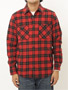 Cotton Flannel CPO Shirt 08SO-011: Tartan Red / Black / Yellow Cotton Flannel CPO Shirt 08SO-011: Tartan Red / Black / Yellow