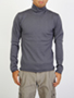 ast Wool Mock Turtleneck Tee: Grey
