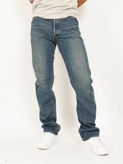 Buckle Back Denim Pants 23SP-21A: Dark Worn Buckle Back Denim Pants 23SP-21A: Dark Worn