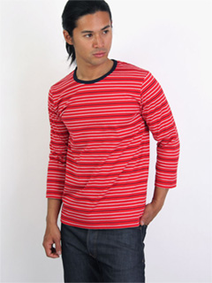 Stripe Reversible Tee 08SC-006 Red Stripe Reversible Tee 08SC-006 Red
