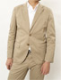 Tabloid News Micro Herringbone Stretch 2B Jacket 19110901: Beige Tabloid News Micro Herringbone Stretch 2B Jacket 19110901: Beige
