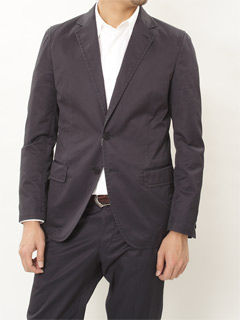 Tabloid News Micro Herringbone Stretch 2B Jacket 19110901: Navy Tabloid News Micro Herringbone Stretch 2B Jacket 19110901: Navy