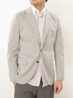 Tabloid News Herringbone Stretch 2B Jacket 19110905: Light Grey Tabloid News Herringbone Stretch 2B Jacket 19110905: Light Grey