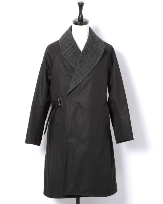 Comoli Tielocken Coat J03-04005: Black Comoli Tielocken Coat J03-04005: Black