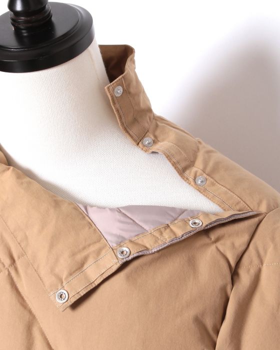 Kaptain Sunshine Mockneck Down Tee KS6FJK04: Beige Kaptain Sunshine Mockneck Down Tee KS6FJK04: Beige