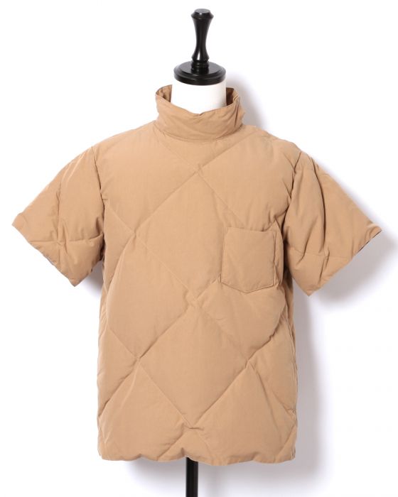 Kaptain Sunshine Mockneck Down Tee KS6FJK04: Beige Kaptain Sunshine Mockneck Down Tee KS6FJK04: Beige