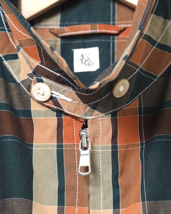 Kaptain Sunshine Multicolored Check Drizzler Jacket KS8SJK08: Brown Kaptain Sunshine Multicolored Check Drizzler Jacket KS8SJK08: Brown