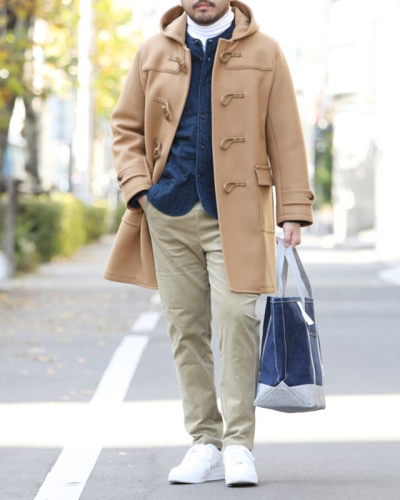 Auralee Heavy Melton Duffle Coat A7AC01HM: Ink Black Auralee Heavy Melton Duffle Coat A7AC01HM: Ink Black