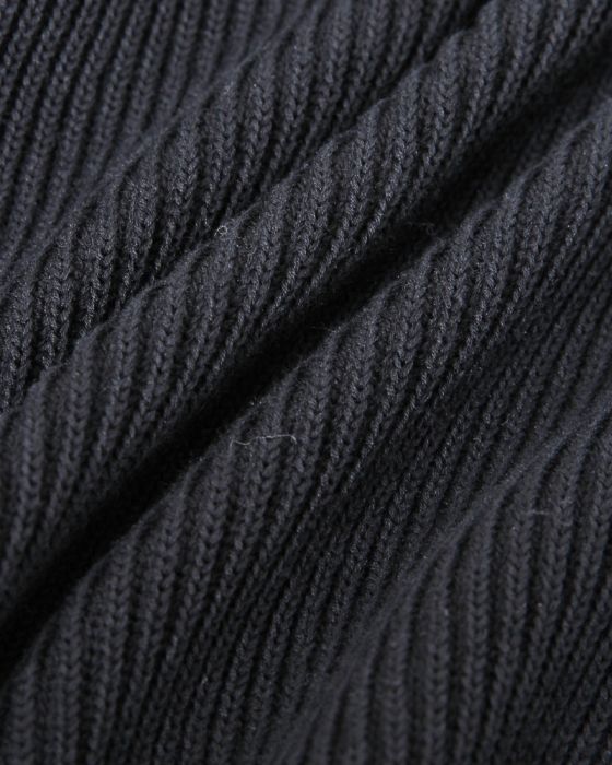 Auralee Super Hard Twist Rib Knit Pullover A7SP01TR: Black Auralee Super Hard Twist Rib Knit Pullover A7SP01TR: Black