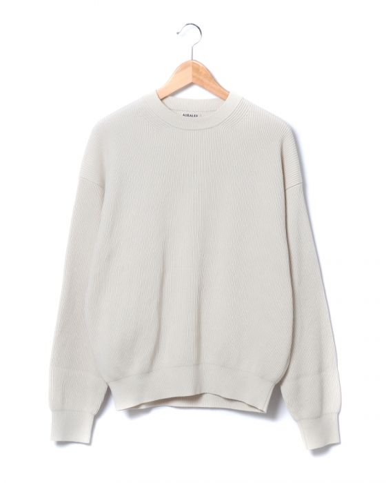 Auralee Super Hard Twist Rib Knit Pullover A7SP01TR: Ivory Auralee Super Hard Twist Rib Knit Pullover A7SP01TR: Ivory