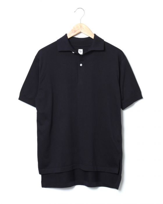 Kaptain Sunshine Knit Polo Collar Shirt KS8SKN04: Navy Kaptain Sunshine Knit Polo Collar Shirt KS8SKN04: Navy
