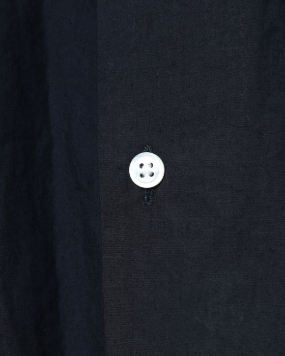 Hand Room Open Collar Short Sleeve Shirt 8081-1601: Navy Hand Room Open Collar Short Sleeve Shirt 8081-1601: Navy