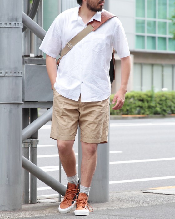 Hand Room Open Collar Shirt Dobby Stripe 8071-1602: White Hand Room Open Collar Shirt Dobby Stripe 8071-1602: White