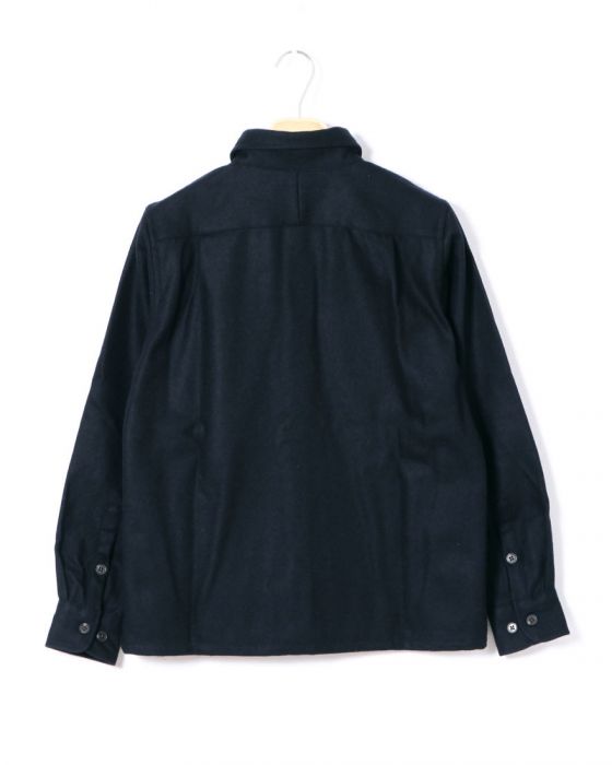 Bibury Court Melton Sports Shirt Jacket 15-BA-57: Navy Bibury Court Melton Sports Shirt Jacket 15-BA-57: Navy