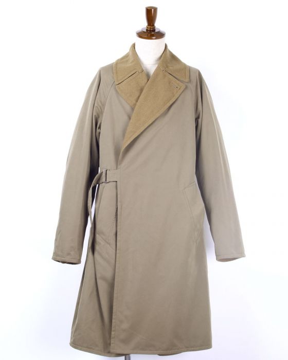 Comoli Tielocken Coat 14F-04002: Khaki Comoli Tielocken Coat 14F-04002: Khaki