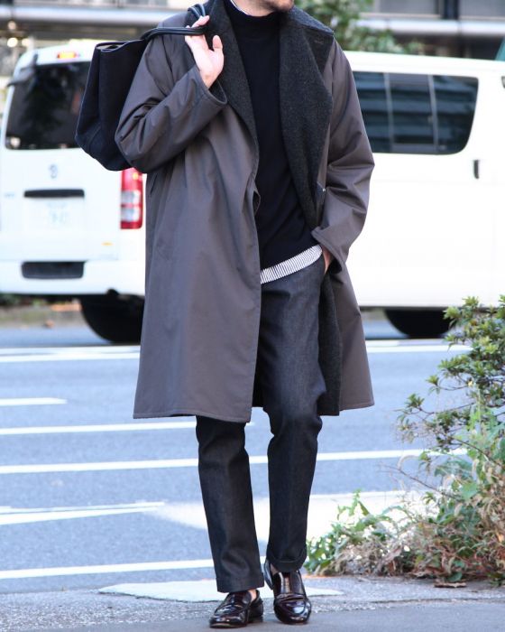 Comoli Tielocken Coat 15F-04002: Grey Comoli Tielocken Coat 15F-04002: Grey