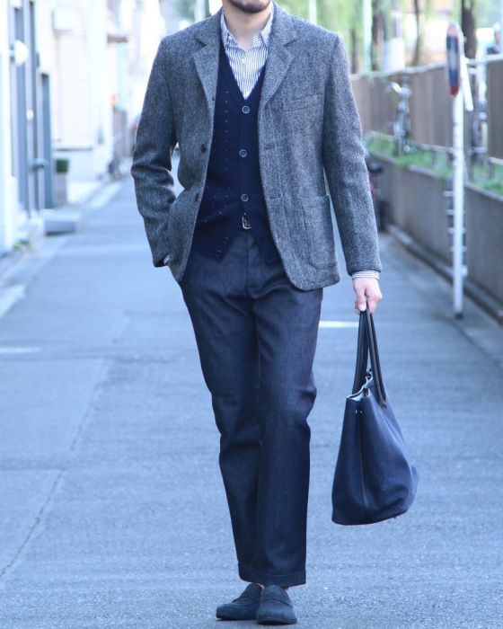 Jipijapa（ヒピハパ） ハリスツイードジャケット