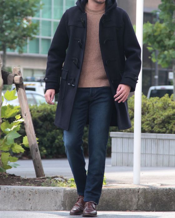 Auralee Heavy Melton Duffle Coat A5AC01HM: Navy Auralee Heavy Melton Duffle Coat A5AC01HM: Navy