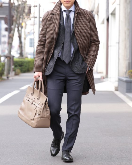 sealup（シーラップ） 中綿Thermore入り ハウンドトゥース　ラグランスリーブステンカラーコート