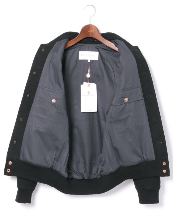 Private White V.C. Moleskin Bomber G14778: Black