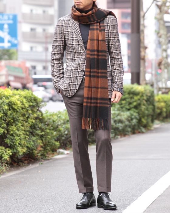 Joshua Ellis（ジョシュア エリス） バッファローチェック　ストール【70x90】
