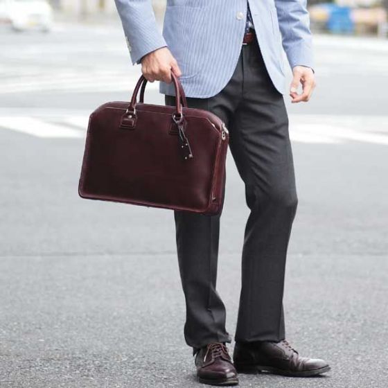 HERGOPOCH（エルゴポック） 3方ファスナーブリーフ 【Waxed Leather／ワキシングレザー】