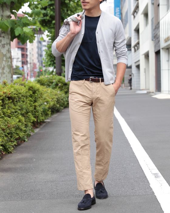 Cruciani（クルチアーニ） 27G(ゲージ)Vネックコットンカーディガン