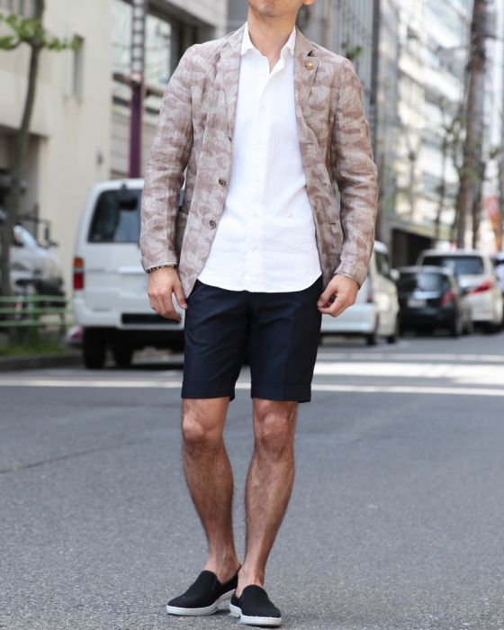 LARDINI（ラルディーニ） 迷彩柄テーラードシャツジャケット