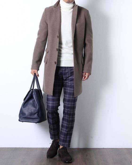 ELEVENTY（イレブンティ） ウールジャージーピークドコート