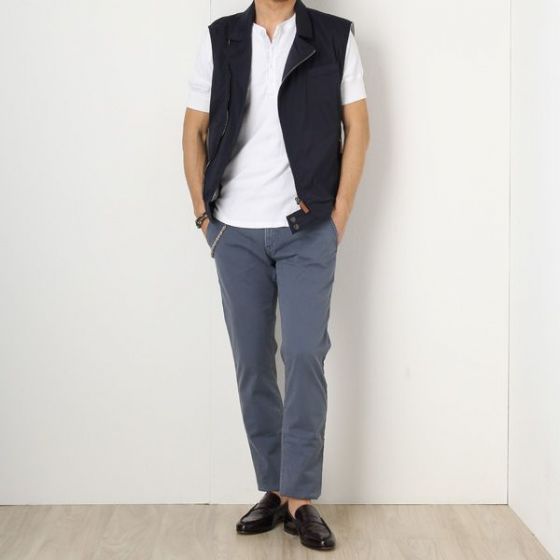 ELEVENTY（イレブンティ） 裏地ニットライダースベスト