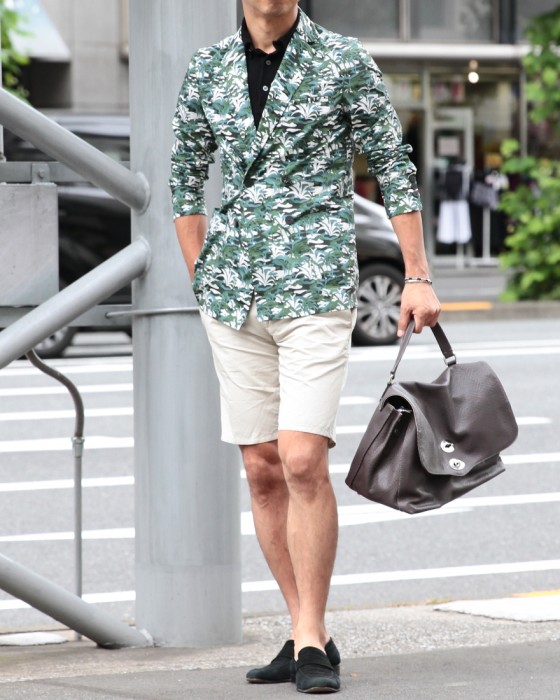 TONELLO（トネッロ） ボタニカルカモフラ柄ダブルナイロンジャケット【T-JACKET】