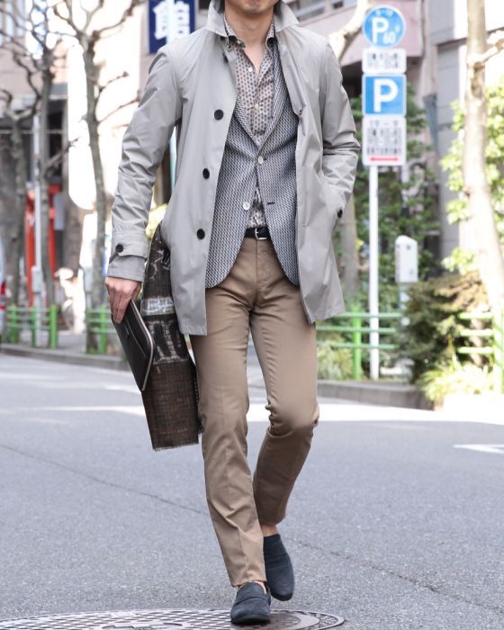 GORETEX 2レイヤーステンカラーコート【HERNO LAMINAR】