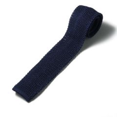 Franco Bassi Silk Knit Tie: Blue