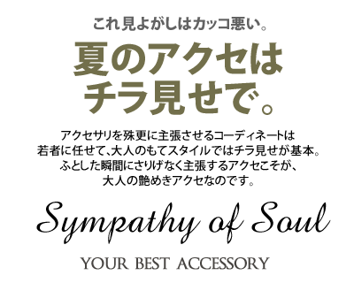 夏のアクセはチラ見せで