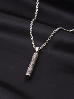 SHAMBALLA　シリンダースカルネックレス