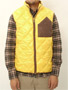 camphor Down Vest CP-802: Yellow camphor Down Vest CP-802: Yellow