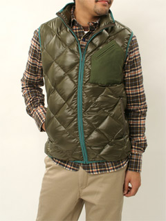 camphor Down Vest CP-802: Olive camphor Down Vest CP-802: Olive