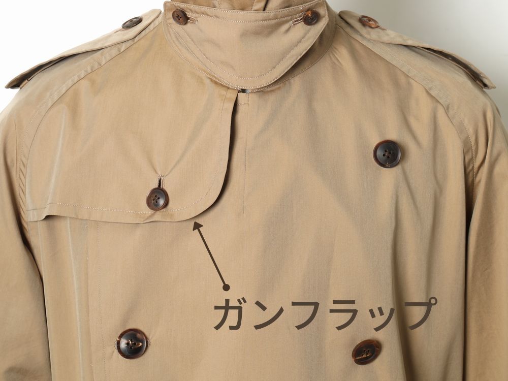AURALEE（オーラリー）のトレンチコートのガンフラップ