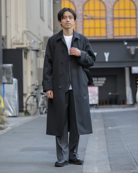 AURALEEiI[[j E[}bNXLoXXeJ[R[gyWOOL MAX CANVAS SOUTIEN COLLAR COATz