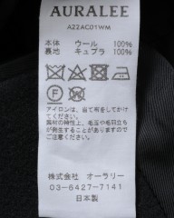 AURALEEダブルクロススーパーファインメルトンチェスターコート【DOUBLE CLOTH SUPER FINE MELTON CHESTERFIELD COAT】mb_17l