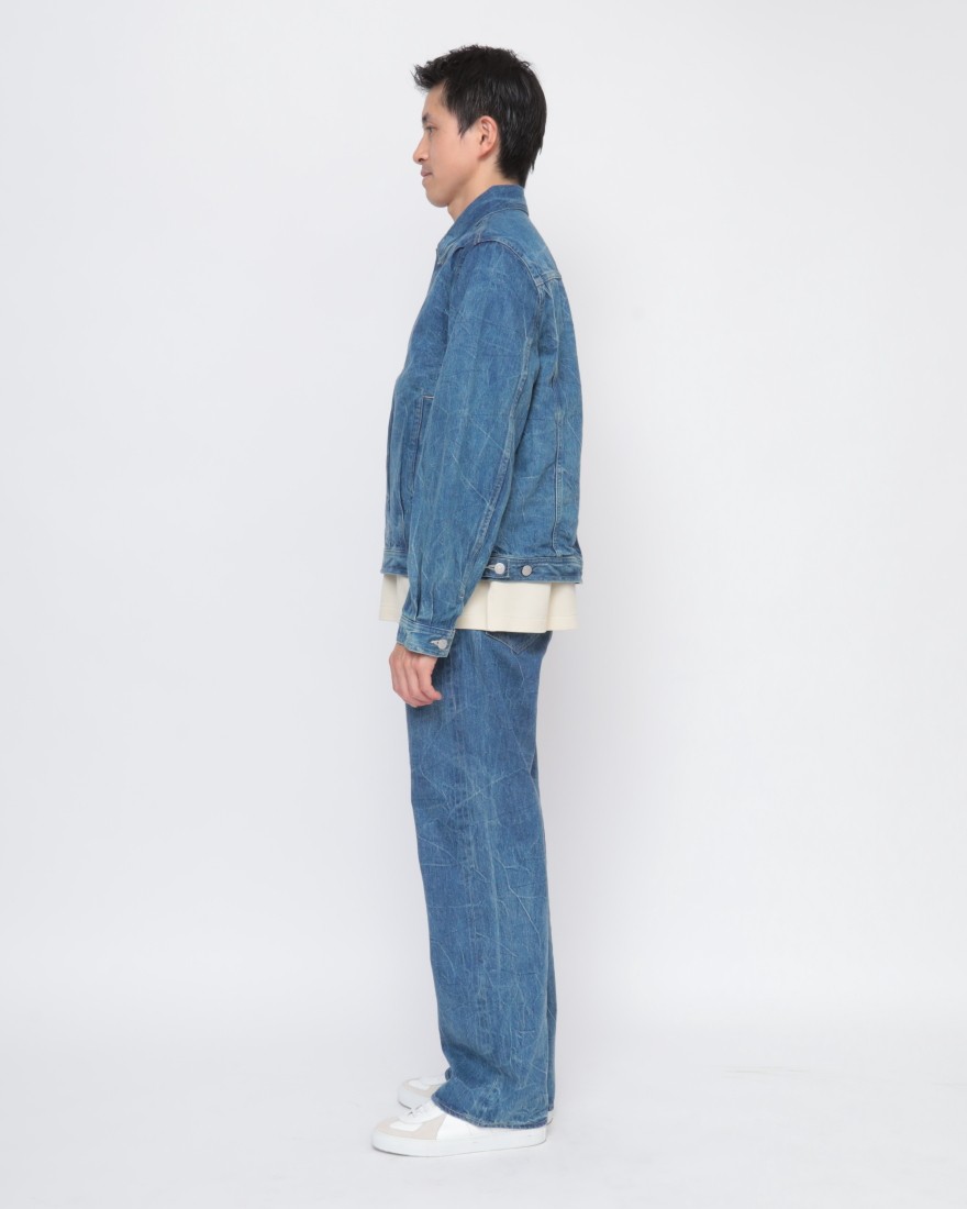セルビッジフェイデッドライトデニムブルゾン【SELVEDGE FADED LIGHT