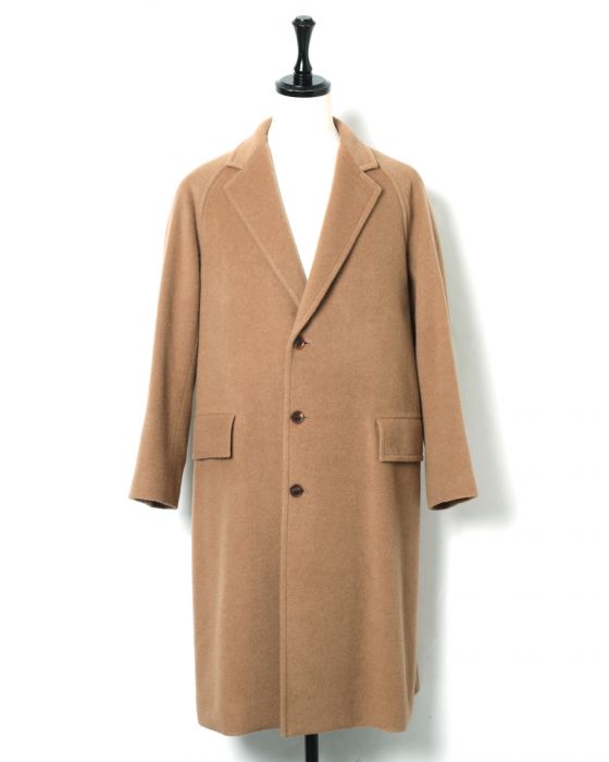Auralee Baby Camel Mosser Chesterfield Coat A8AC02MB: Camel Auralee Baby Camel Mosser Chesterfield Coat A8AC02MB: Camel