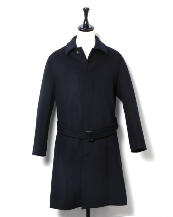 Auralee Beaver Melton Soutien Collar Coat A8AC02BM: Navy Auralee Beaver Melton Soutien Collar Coat A8AC02BM: Navy